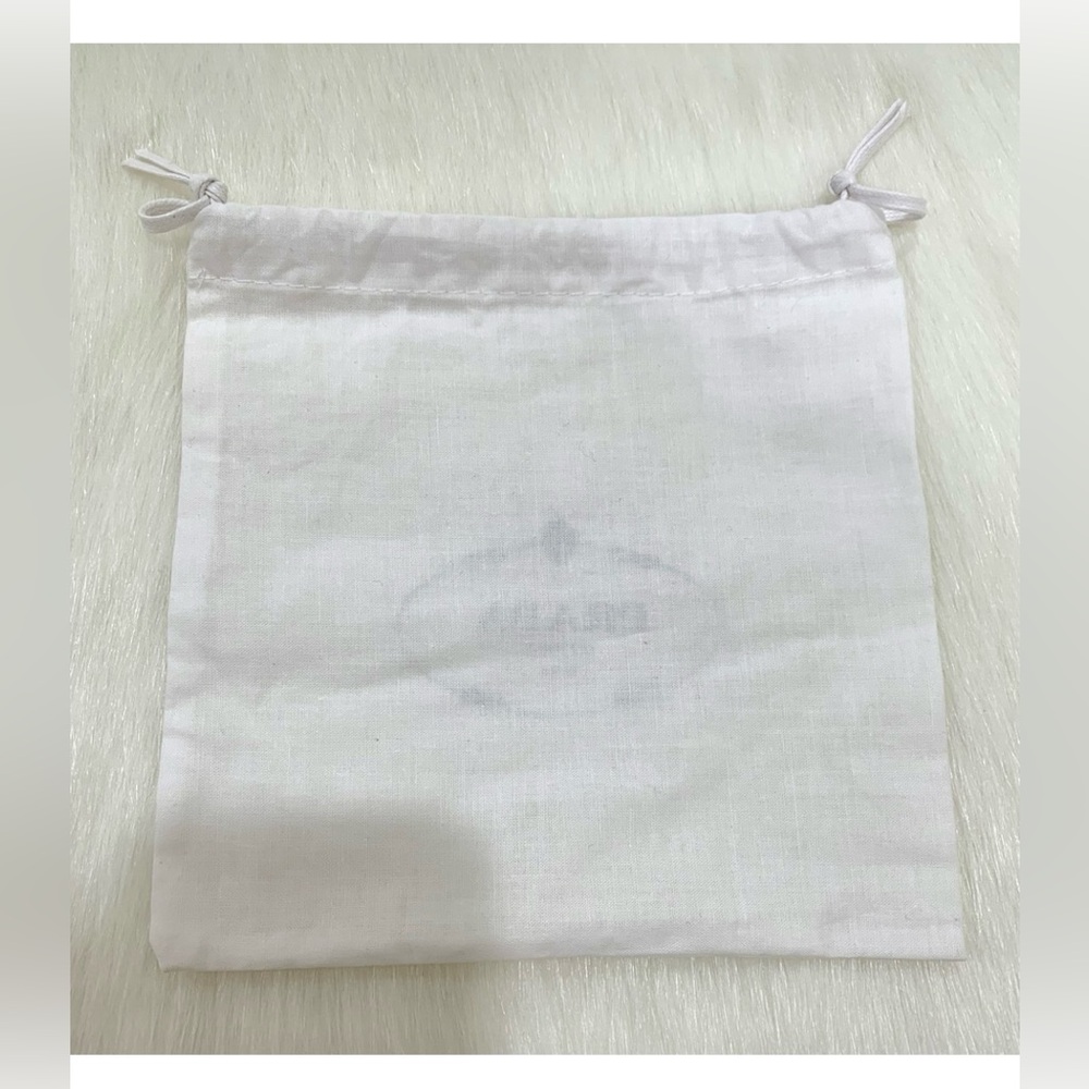 Authentic Prada White-Navy Small Drawstring Pouch… - image 2